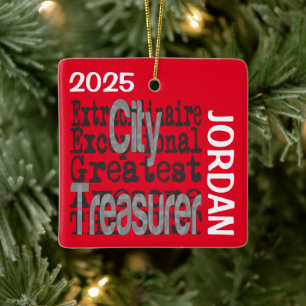 Stads Thesaurier Extraordinaire Aangepast Keramisch Ornament
