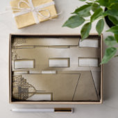 Stadsarchitectuur 2 Stappapier voor loskoppeling Tissuepapier (Geschenk)