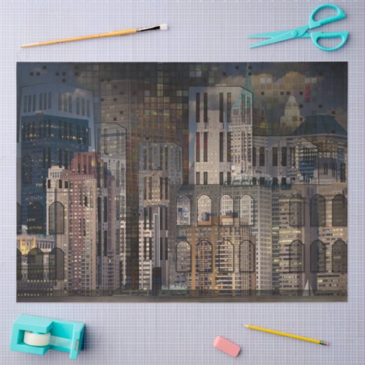 Stadsarchitectuur 3 — Weefselpapier Tissuepapier (Craft)