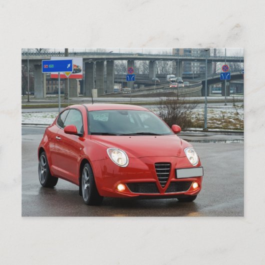 Stadsauto Briefkaart (Voorkant)
