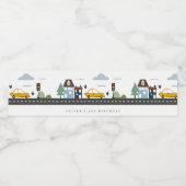 Stadsauto's Alle leeftijden Waterfles Etiket (Enkel label)