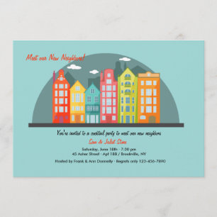 Stadsbewoners ontmoeten uitnodiging & groet