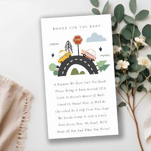 Stadsboeken voor stadsvoertuigen voor Baby shower Informatiekaartje