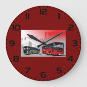 Stadsbussen Red Green Coaches op Urban Street Grote Klok (Voorkant)