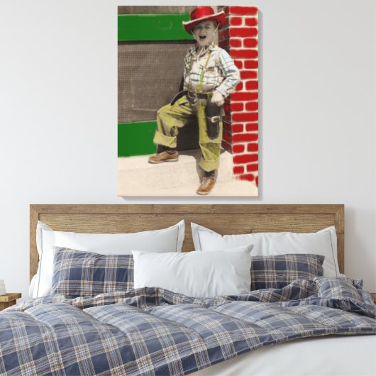 stadscowboy canvas afdruk (Insitu (Slaapkamer))
