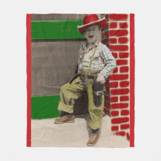 stadscowboy fleece deken (Voorkant)