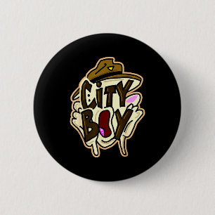 Stadse jongen meme  ronde button 5,7 cm