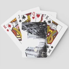 stadsfoto 's nachts speelkaarten