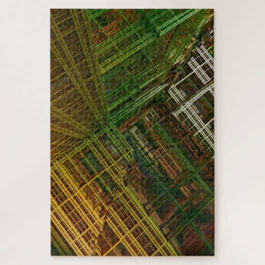 Stadsfractale puzzel legpuzzel (Verticaal)