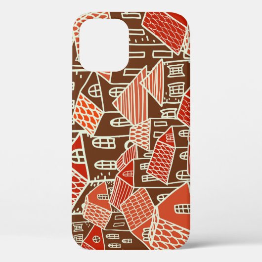  stadsgebouwen naadloos patroon Case-Mate iPhone case (Achterkant)