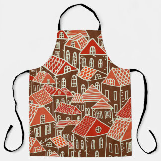  stadsgebouwen naadloos patroon schort