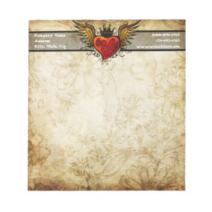  stadsgevleugelde Tattoo — Heart Blocnote