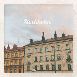 Stadsgezicht Stockholm Södermalm Glazen Onderzetter