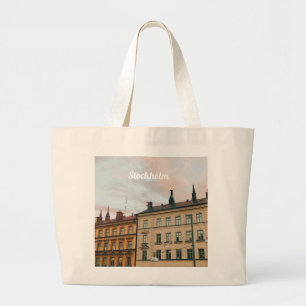 Stadsgezicht Stockholm Södermalm Grote Tote Bag