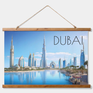 Stadsgezicht van Dubai Hangend Wandkleed