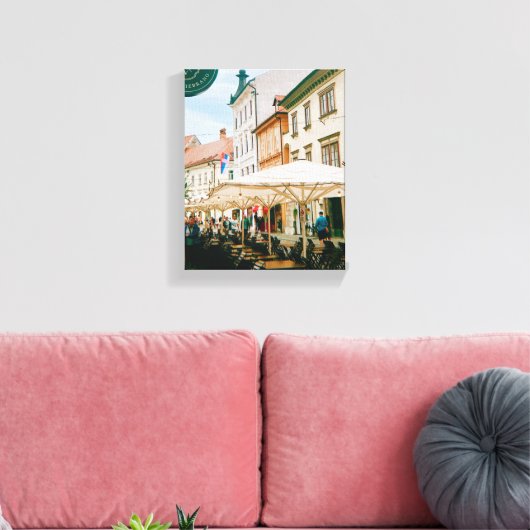 stadsgezicht van Ljubljana Canvas Afdruk (Insitu (Woonkamer))