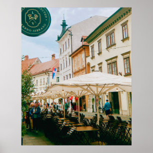 stadsgezicht van Ljubljana Poster