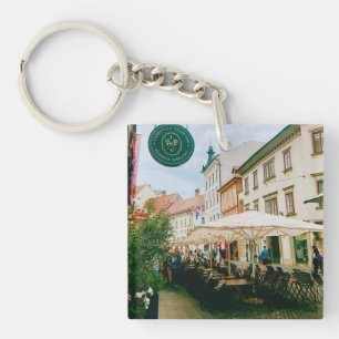 stadsgezicht van Ljubljana Sleutelhanger