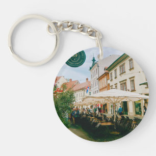 stadsgezicht van Ljubljana Sleutelhanger
