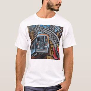 Stadsgraffiti-metro T-shirt