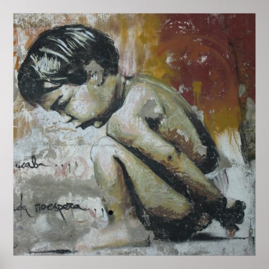 Stadsgraffiti straatkunst poster (Voorkant)