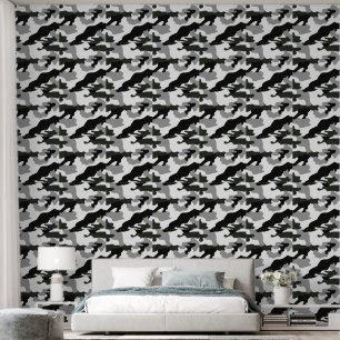 Stadsgrijze camouflage nr. 15 behang