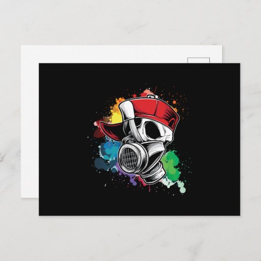 Stadsheuppap Verf Splatter Verf Graffiti Briefkaart (Voorkant / Achterkant)