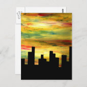 stadsilhouet briefkaart (Voorkant / Achterkant)