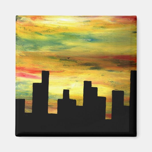 stadsilhouet magneet (Voorkant)