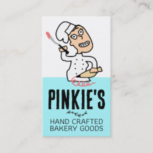 stadsindie comic pastry chef-bakkerskok die kikker visitekaartje