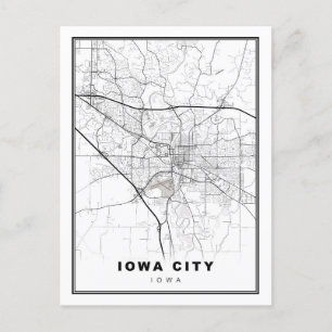 Stadskaart Iowa Feestdagenkaart