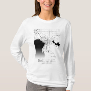 Stadskaart van Bellingham T-shirt