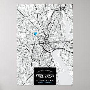 Stadskaart van levering + uw locatie poster