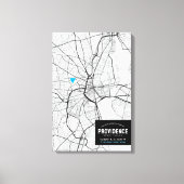 Stadskaart van levering + Vermeld uw locatie Canvas Afdruk (Voorkant)