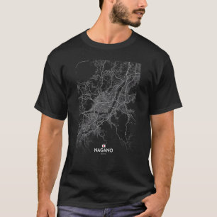 Stadskaart van nagano japan Travel souvenir hometo T-shirt