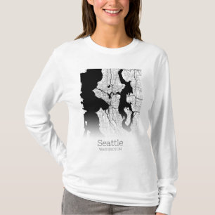 Stadskaart van Seattle T-shirt