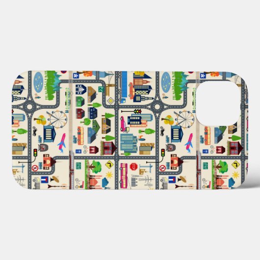 Stadskaartpatroon Case-Mate iPhone Case (Achterkant (horizontaal))