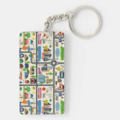 Stadskaartpatroon Sleutelhanger (achterkant)