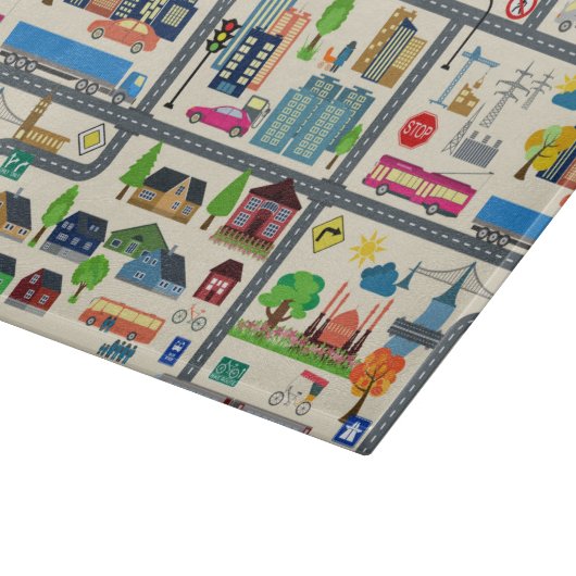 Stadskaartpatroon Snijplank (Hoek)