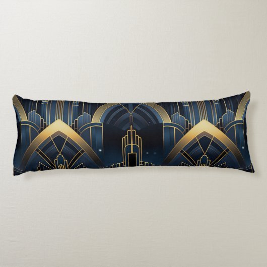 Stadskerk in Art Deco Lichaamskussen (Achterkant)