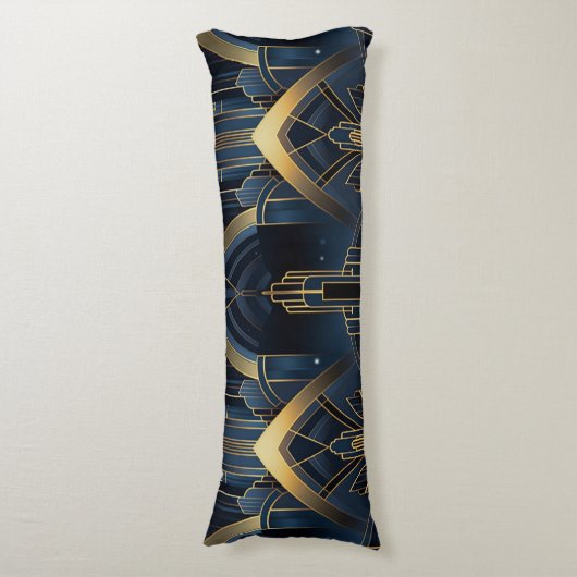 Stadskerk in Art Deco Lichaamskussen (Voorkant Verticaal)