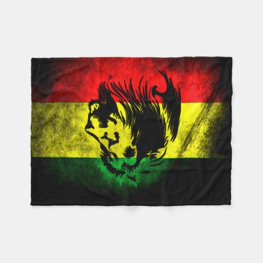 Stadskruid Rasta Flag Fleece Blanket (Voorkant (Horizontaal))