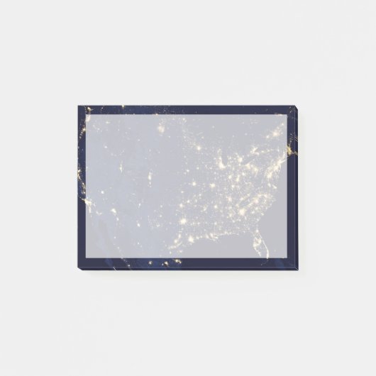 Stadslampen van de Verenigde Staten bij nacht. Post-it® Notes (Voorkant)