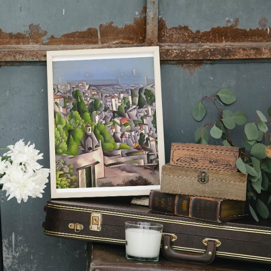 Stadslandschap in Kayakoy Lege Oude Huishoudens Canvas Afdruk