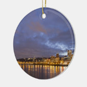 Stadslichten in de Willamette Keramisch Ornament (Links)