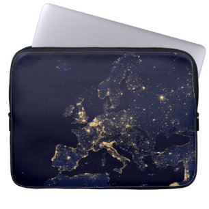 Stadslichten in verschillende Europese en Noordse  Laptop Sleeve