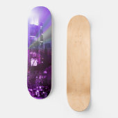 Stadslichten - modern paarse skateboard (Voorkant)