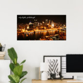 stadslights, pittsburgh poster (Thuiskantoor)