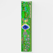 Stadsmeer-Campground Road voor auto's van 2,5 x 12 Spandoek (Verticaal)