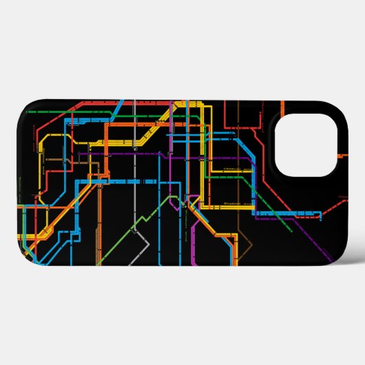 Stadsmetrokaart Case-Mate iPhone Case (Achterkant (horizontaal))